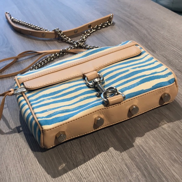 Rebecca Minkoff Mini Mac White/Blue Crossbody - Picture 4 of 4